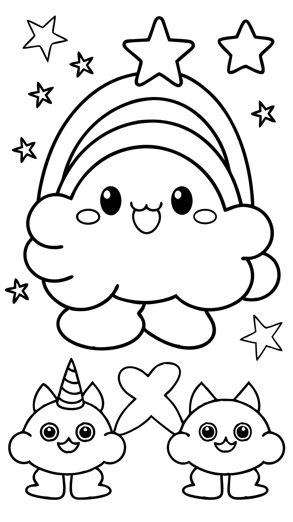 coloring pages rainbow friends